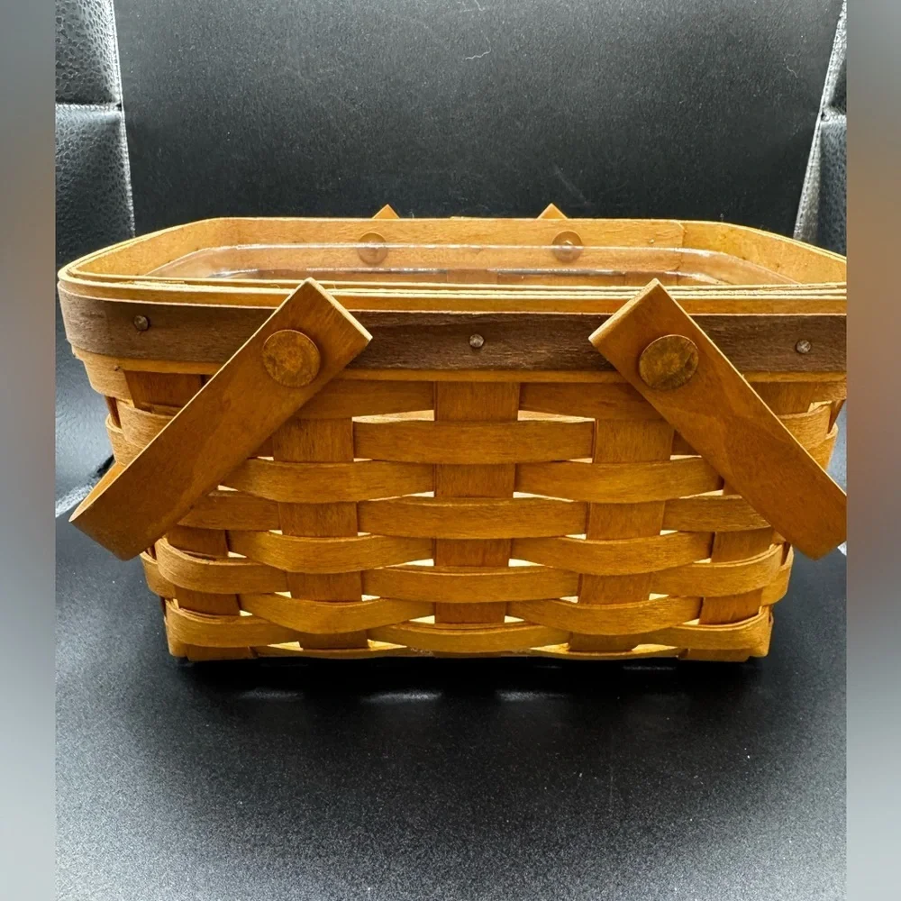 VTG 2004 Longaberger Little Market Set Congratulations 10” retired Basket
